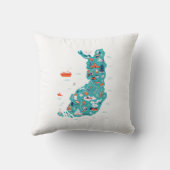 フィンランド国旗子供部屋ツインズ用枕 クッション (裏面)