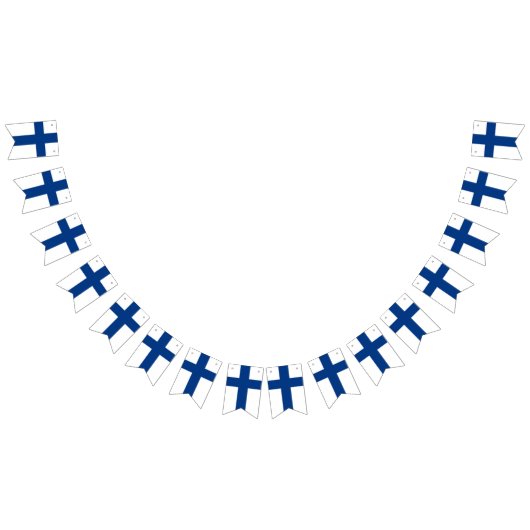 フィンランド国旗掲示幕 バンティングフラッグ (全)