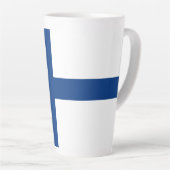 フィンランド国旗 カフェラテマグ (右アングル)
