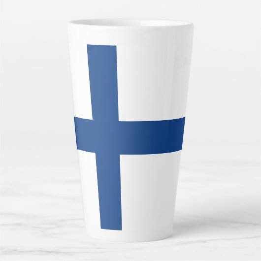 フィンランド国旗 カフェラテマグ (正面)
