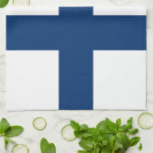 フィンランド国旗 キッチンタオル (折り畳み)