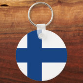 フィンランド国旗 キーホルダー (正面)