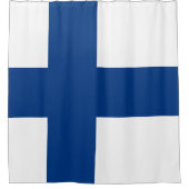 フィンランド国旗 シャワーカーテン (正面)