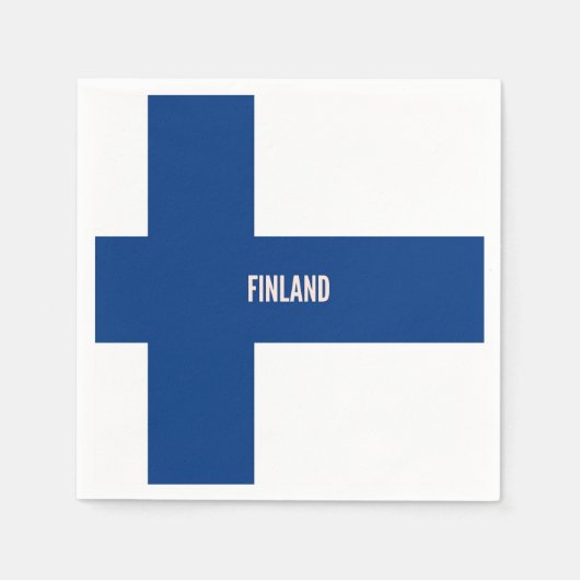 フィンランド国旗 スタンダードカクテルナプキン (正面)