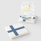 フィンランド国旗 ストーンコースター (横)