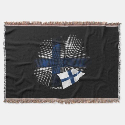 フィンランド国旗 スローブランケット (正面)