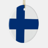 フィンランド国旗 セラミックオーナメント (右)
