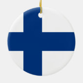 フィンランド国旗 セラミックオーナメント (裏面)