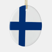 フィンランド国旗 セラミックオーナメント (右)