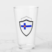フィンランド国旗 タンブラーグラス (正面)