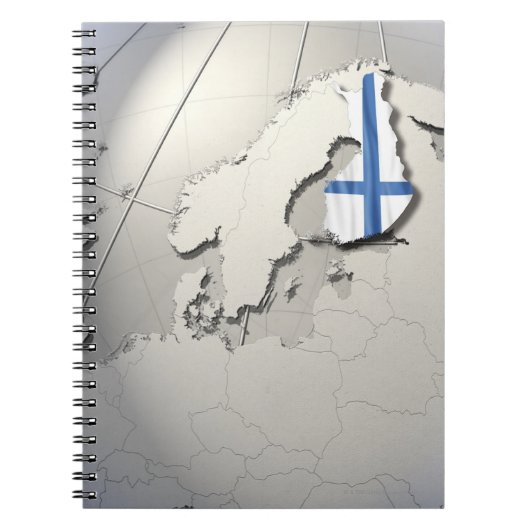 フィンランド国旗 ノートブック (正面)