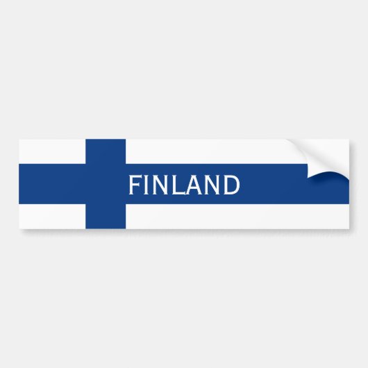フィンランド国旗 バンパーステッカー (正面)