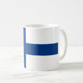フィンランド国旗(フィンランド) コーヒーマグカップ (正面右)