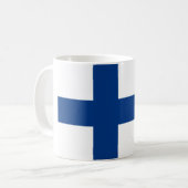 フィンランド国旗(フィンランド) コーヒーマグカップ (正面左)