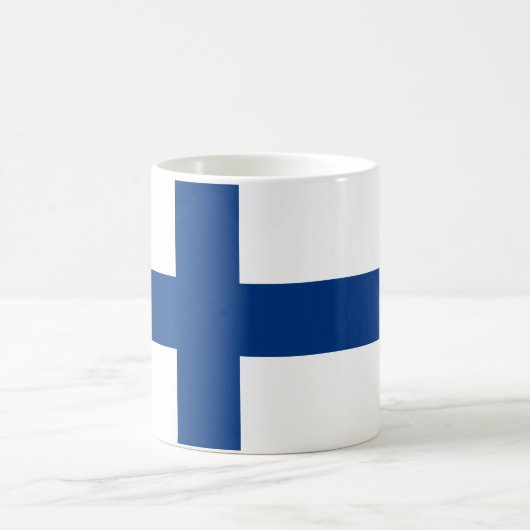 フィンランド国旗(フィンランド) コーヒーマグカップ (中央)