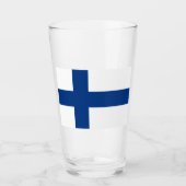 フィンランド国旗(フィンランド) タンブラーグラス (正面)