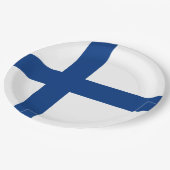 フィンランド国旗（フィンランド） ペーパープレート (アングル)