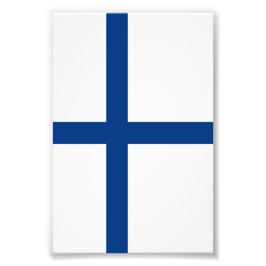 フィンランド国旗 フォトプリント            (正面)