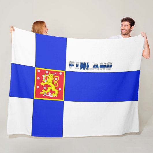 フィンランド国旗 フリースブランケット (インサイチュ)
