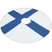 フィンランド国旗 ブラッシュドポリエステルツリースカート (アングル)