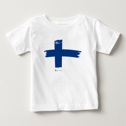 フィンランド国旗 ベビーTシャツ (正面)