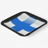 フィンランド国旗 ペーパープレート (傾斜あり)