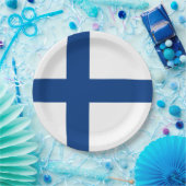 フィンランド国旗 ペーパープレート (パーティー)