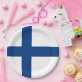 フィンランド国旗 ペーパープレート (パーティー)