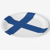 フィンランド国旗 ペーパープレート (アングル)