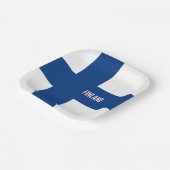 フィンランド国旗 ペーパープレート (傾斜あり)