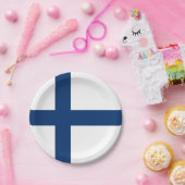 フィンランド国旗 ペーパープレート (パーティー)