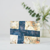 フィンランド国旗 ポストカード (スタンド正面)