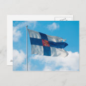 フィンランド国旗 ポストカード (正面/裏面)