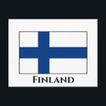 フィンランド国旗 ポストカード<br><div class="desc">カスタマイズ可能なWorld Flag製品 – 感じ文字を自由に変更してください。</div>