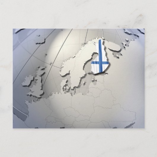 フィンランド国旗 ポストカード (正面)