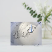 フィンランド国旗 ポストカード (スタンド正面)