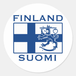 フィンランド国旗 ラウンドシール