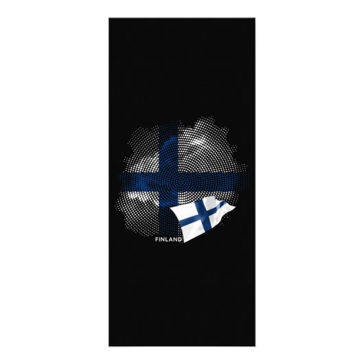 フィンランド国旗 ラックカード (正面)