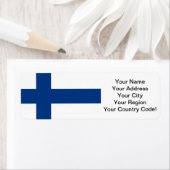 フィンランド国旗 ラベル (インサイチュ)