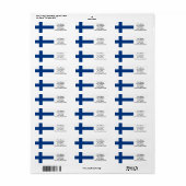 フィンランド国旗 ラベル (フルシート)