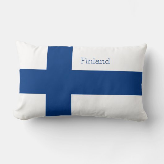 フィンランド国旗 ランバークッション (正面)