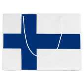 フィンランド国旗 ラージペーパーバッグ (正面)