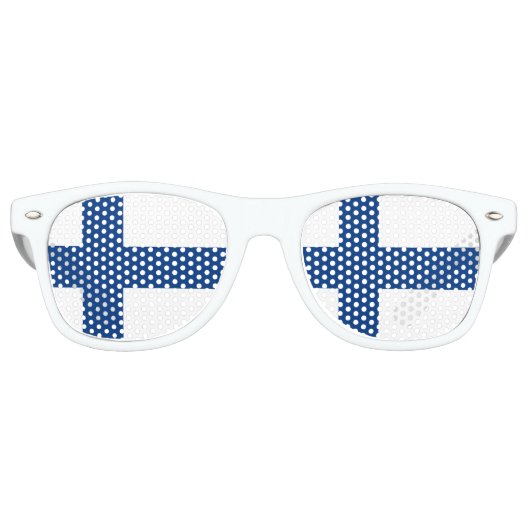 フィンランド国旗 レトロサングラス (正面)