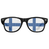 フィンランド国旗 レトロサングラス (正面)