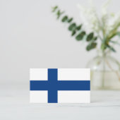 フィンランド国旗 名刺 (スタンド正面)