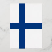 フィンランド国旗 箔招待状 (正面)