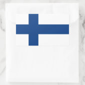 フィンランド国旗 長方形シール (バッグ)