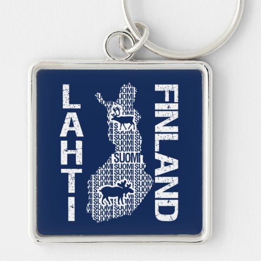 フィンランド地図キーチェーン – Lahti キーホルダー (正面)