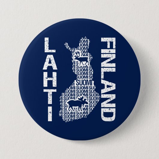 フィンランド地図ボタン – Lahti 缶バッジ (正面)