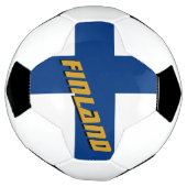 フィンランド愛国的なサッカー&フィンランド国旗/スポーツ サッカーボール (回転)